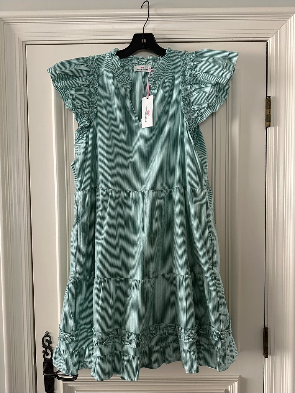 Vineyard Vines Mint Green Striped Mini Dress